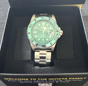 Invicta Pro Diver 43mm Teal/Turquoise Dial/Bezel 200m Steel Bracelet Date w/Box
